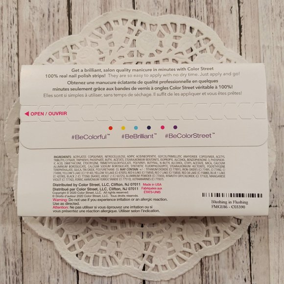 Color Street 100% Nail Polish Strips Blushing in Flushing RETIRED - Picture 6 of 8